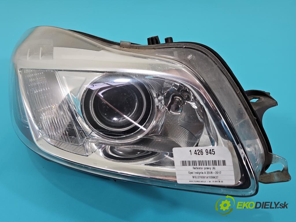 Opel Insignia A 2008-2017 2.0 CDTI 131 HP manual 96 kW 1956 cm3 5- Reflektor: pravý 13226793 (Pravé)