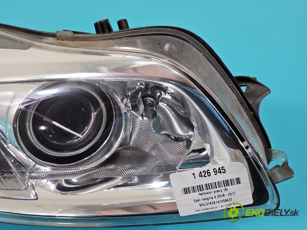 Opel Insignia A 2008-2017 2.0 CDTI 131 HP manual 96 kW 1956 cm3 5- Reflektor: pravý 13226793 (Pravé)