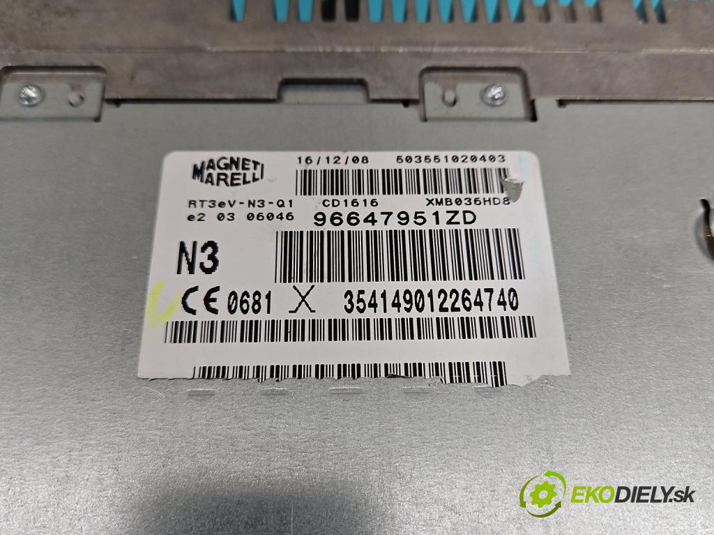 Citroen C5 II 2008-2017 2.0 HDi 136 HP automatic 100 kW 1997 cm3 5- Radio originál 96647951ZD