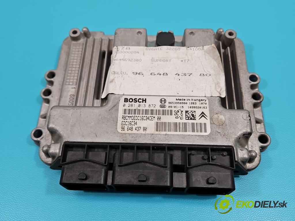 Citroen C4 Grand picasso I 2006-2013 1.6 HDi 109 HP automatic 80 kW 1560 cm3 5- riadiaca jednotka motora 0281013872