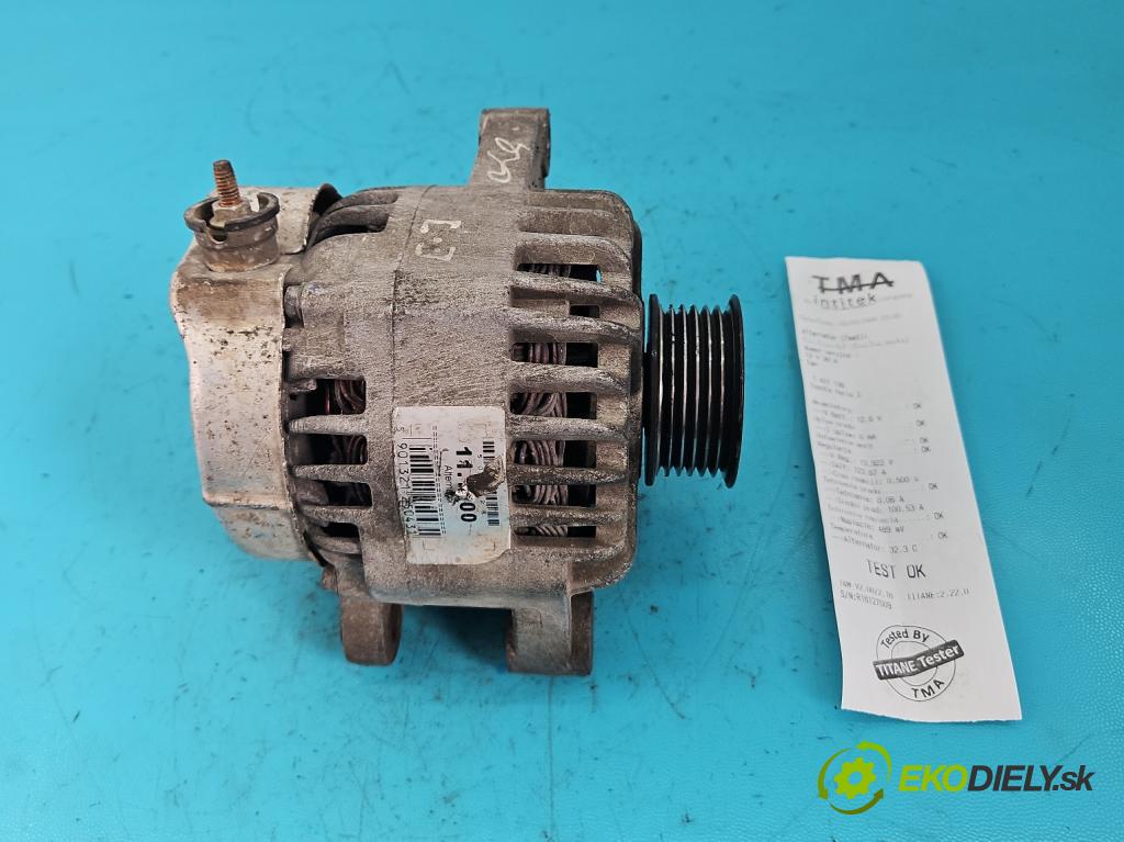 Toyota Yaris I 1999-2005 1.0 vvti 68 HP manual 50 kW 998 cm3 3- Alternator  (Alternátory)
