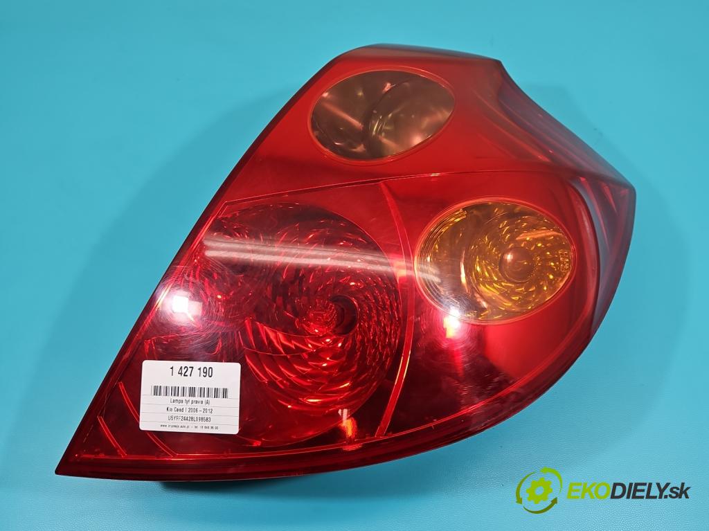 Kia Ceed I 2006-2012 1.6 crdi 90 HP manual 66 kW 1582 cm3 5- svetlo / reflektor zadné pravé  (Kľučka dverí ostatné)