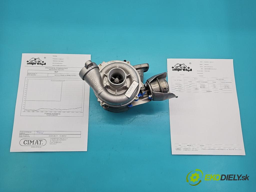 Citroen C4 Grand picasso I 2006-2013 1.6 HDi 109 hp automatic 80 kW 1560 cm3 5- Turbodmychadlo repasováno 753420-5