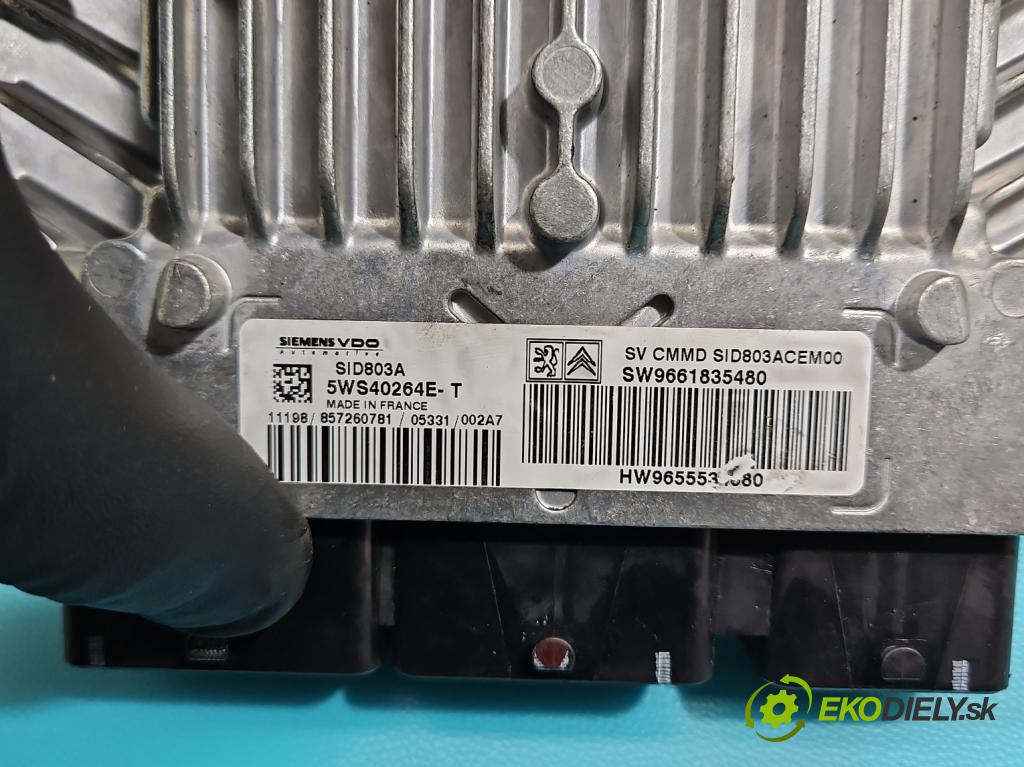 Peugeot 407 2.0 hdi 136 HP manual 100 kW 1997 cm3 4- riadiaca jednotka motora 9661835480