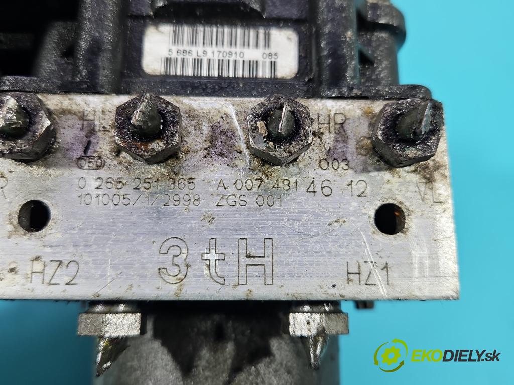 Vw Crafter 2006-2016 2.5 tdi 163 HP manual 120 kW 2461 cm3 5- čerpadlo abs 0265251365 (Pumpa ABS)