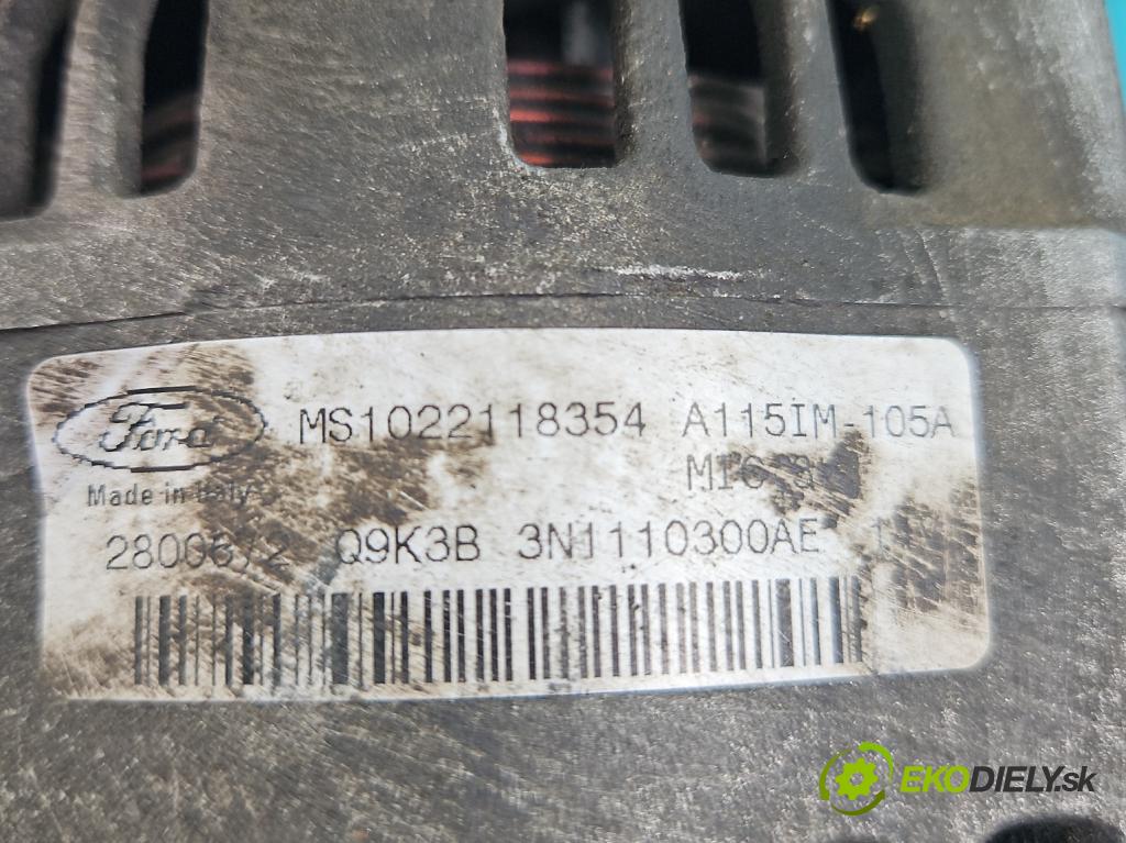 Ford Focus Mk2 2004-2011 1.6 16V 101 HP manual 74 kW 1596 cm3 5- Alternator 3N1110300AE (Alternátory)
