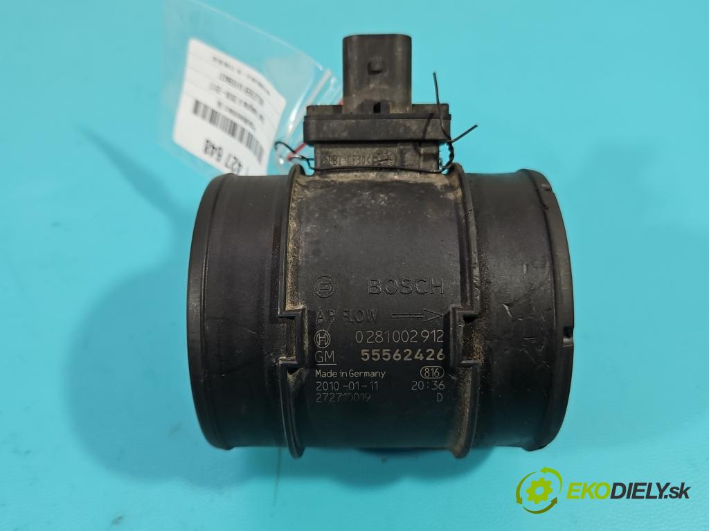 Opel Insignia A 2008-2017 2.0 CDTI 131 HP manual 96 kW 1956 cm3 5- průtokoměr: 0281002912 (Váhy vzduchu)