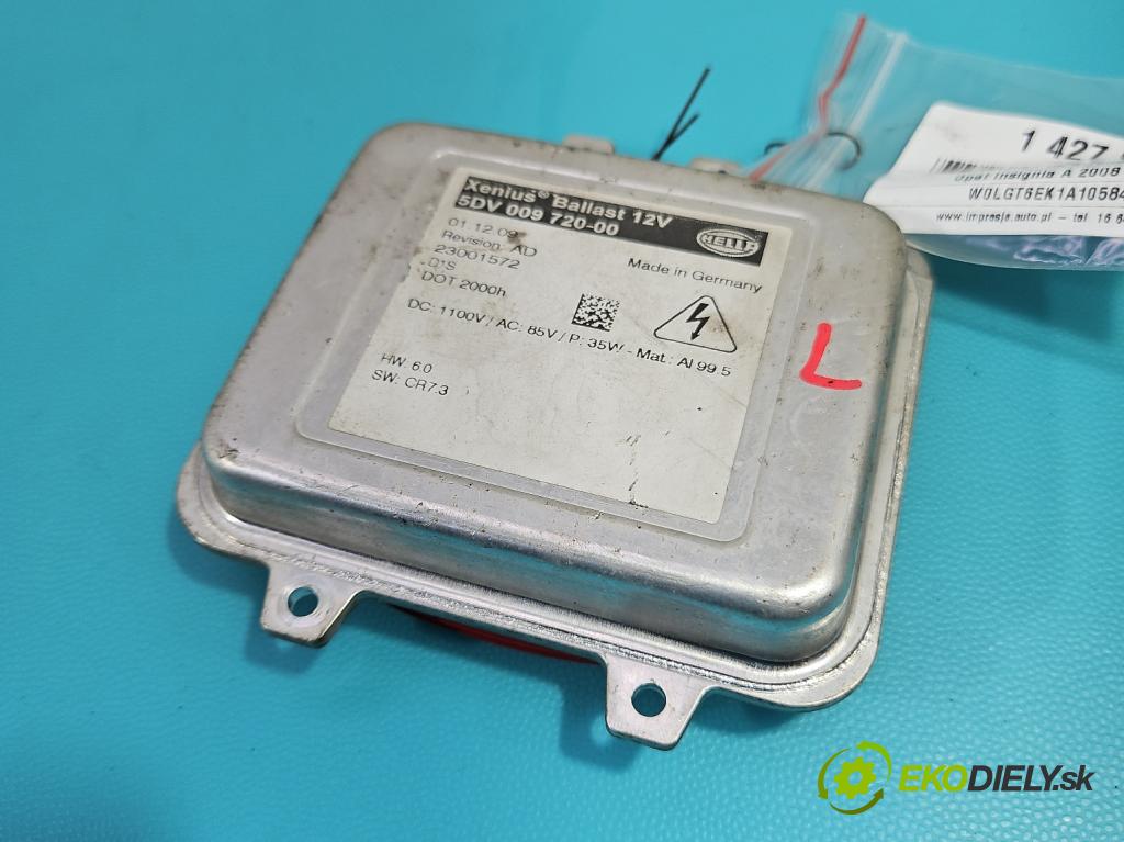 Opel Insignia A 2008-2017 2.0 CDTI 131 HP manual 96 kW 1956 cm3 5- střídač: xenon 5DV009720-00 (Riadiace jednotky xenónu)
