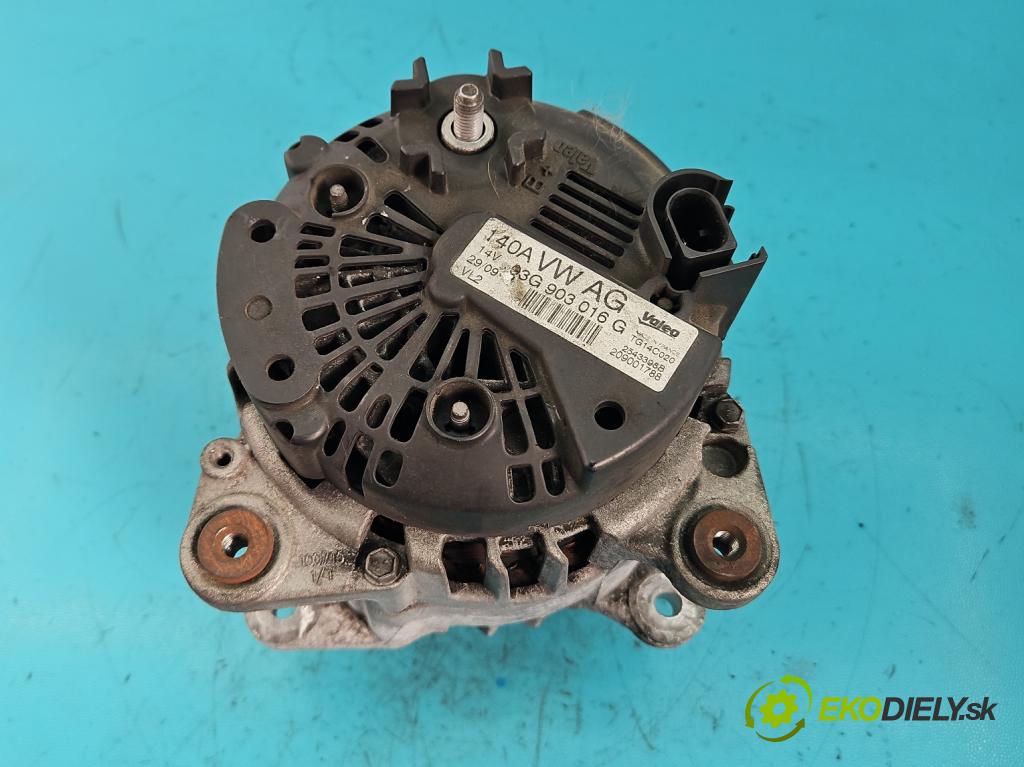 Audi Q5 2008-2016 2.0 TDi 170 HP automatic 125 kW 1968 cm3 5- Alternator 03G903016G (Alternátory)