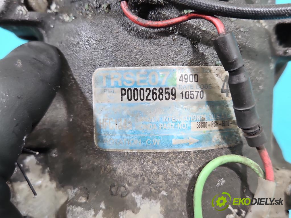 Honda Civic VIII 2006-2011 1,4.0 16v i-DSI: 83 HP manual 61 kW 1339 cm3 5- Kompresor: klimatizácie 38800-RSH-ED10 (Kompresory klimatizácie)