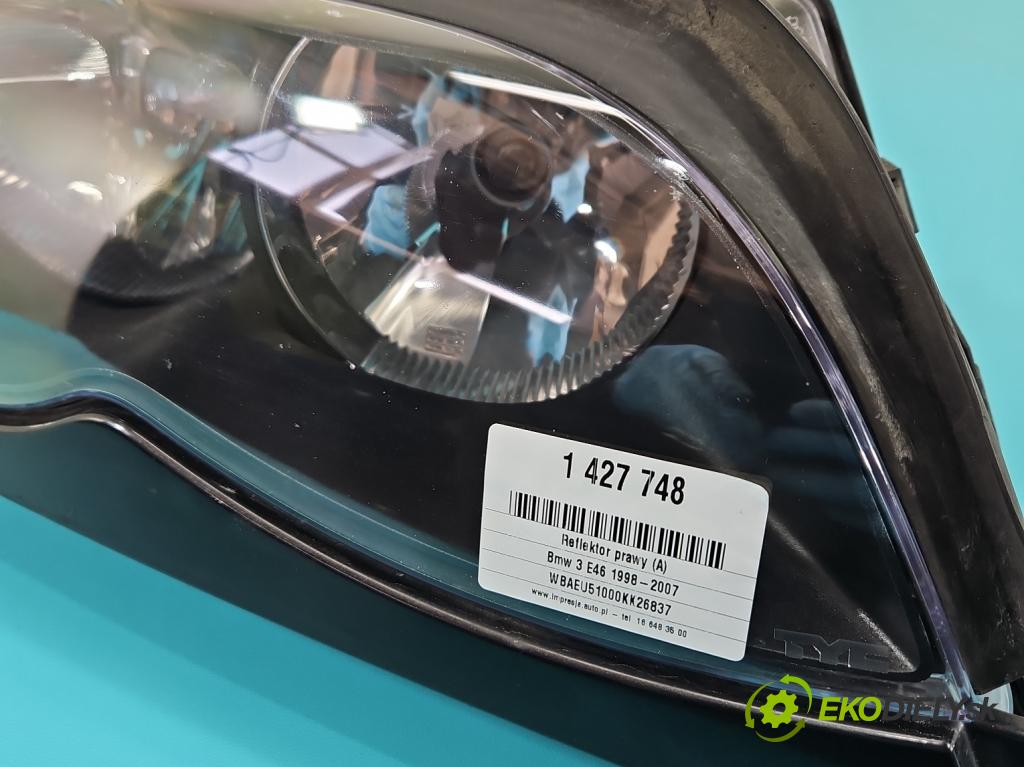 Bmw 3 E46 1998-2007 2.0d (M47): 116 HP manual 85 kW 1951 cm3 4- Reflektor: pravý  (Pravé)