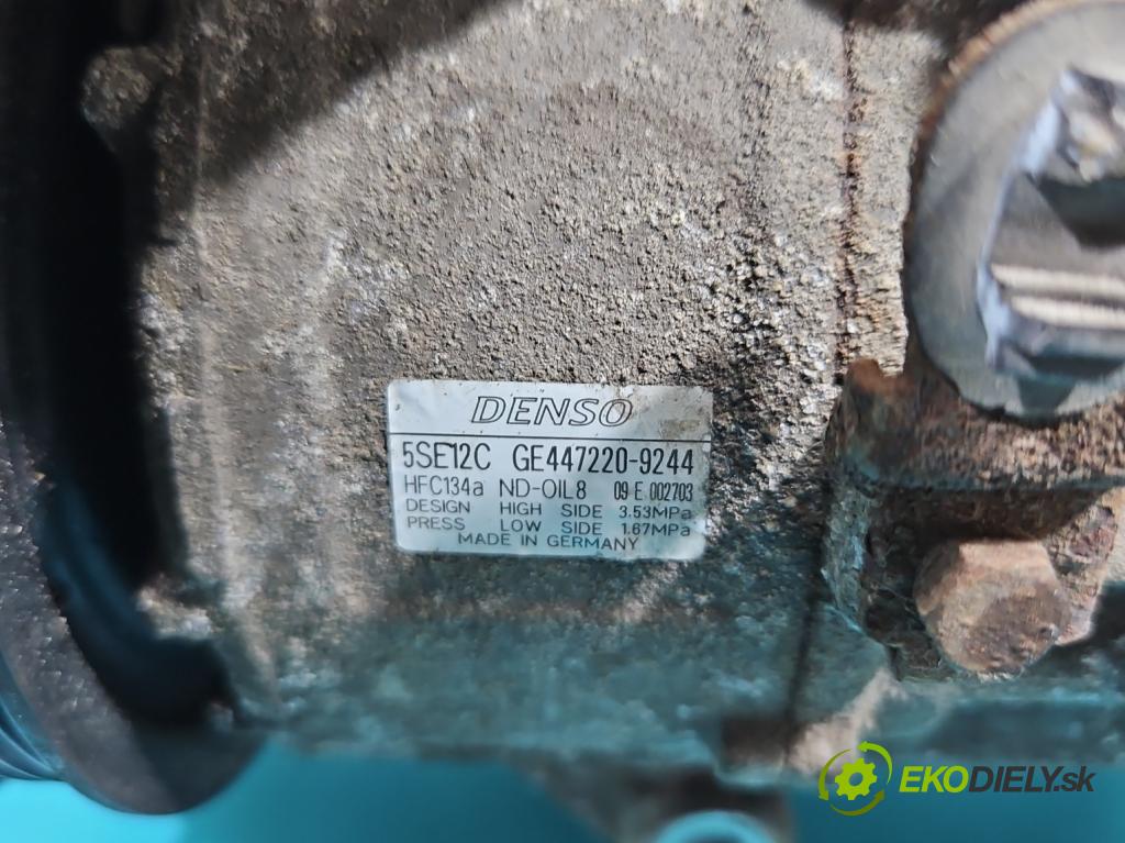 Toyota Avensis II T25 2003-2008 1.8 16V 129 HP manual 95 kW 1794 cm3 5- Kompresor: klimatizácie GE447220-9244 (Kompresory klimatizácie)