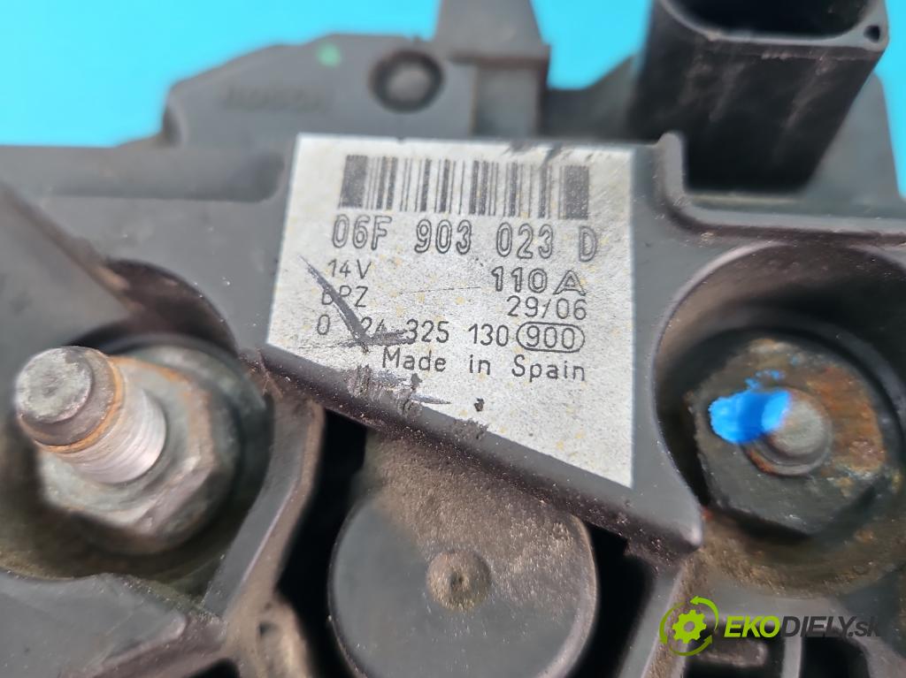Vw Crafter 2006-2016 2.5 tdi 163 HP manual 120 kW 2461 cm3 5- Alternator 06F903023D (Alternátory)