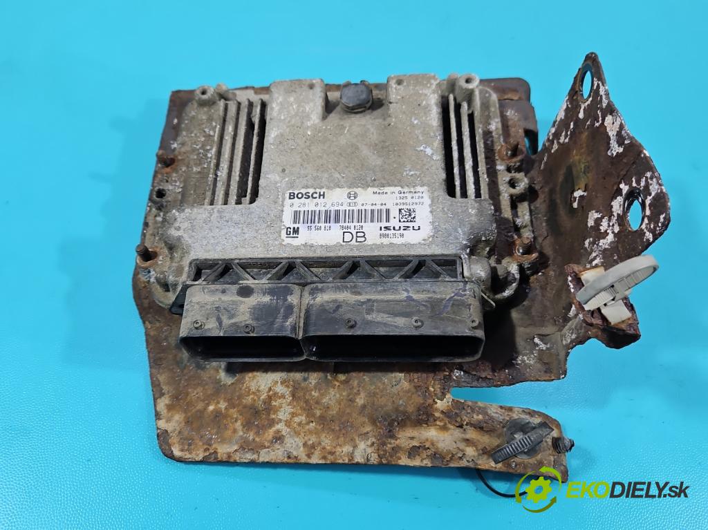 Opel Astra III 2004-2014 1.7 cdti 101 HP manual 74 kW 1686 cm3 5- riadiaca jednotka motora 0281012694