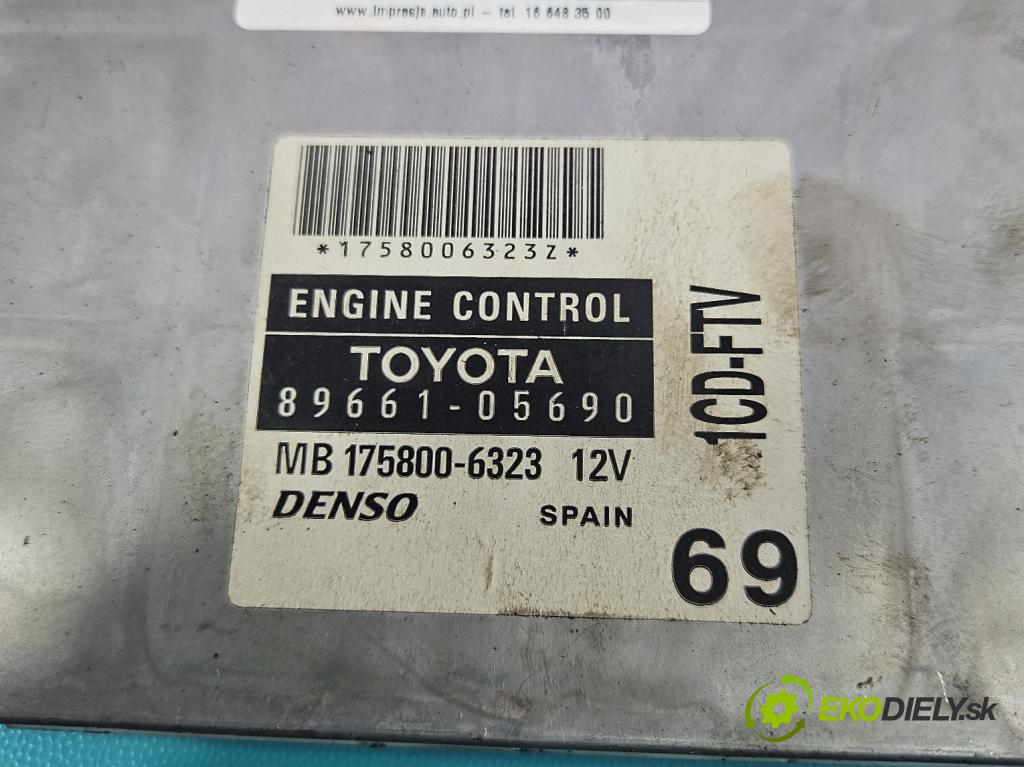 Toyota Avensis II T25 2003-2008 2.0 D4-D: 116 HP manual 85 kW 1995 cm3 5- riadiaca jednotka motora 89661-05690