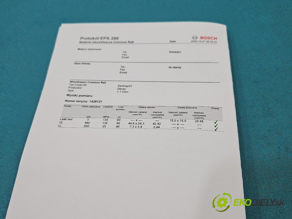 Toyota Avensis II T25 2003-2008 2.0 D4-D: 116 HP manual 85 kW 1995 cm3 5- vstrek 23670-0G010 (Vstrekovač paliva)