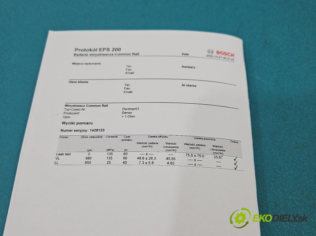 Toyota Avensis II T25 2003-2008 2.0 D4-D: 116 HP manual 85 kW 1995 cm3 5- vstrek 23670-0G010 (Vstrekovač paliva)