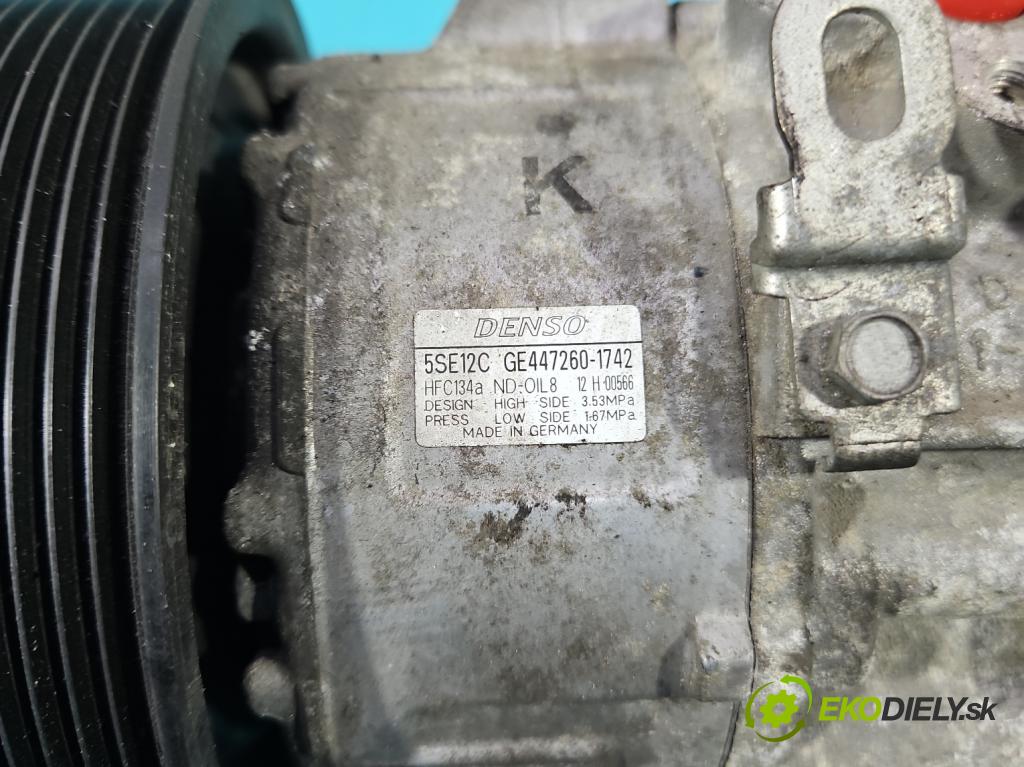 Toyota Corolla Verso II 2004-2009 2.2 D4D 136 HP manual 100 kW 2231 cm3 5- Kompresor: klimatizácie 447260-1742 (Kompresory klimatizácie)