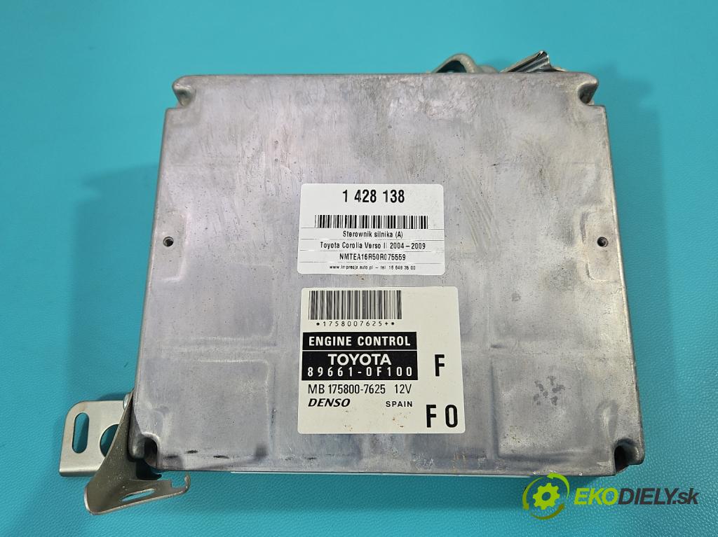 Toyota Corolla Verso II 2004-2009 2.2 D4D 136 HP manual 100 kW 2231 cm3 5- riadiaca jednotka motora 89661-0F100