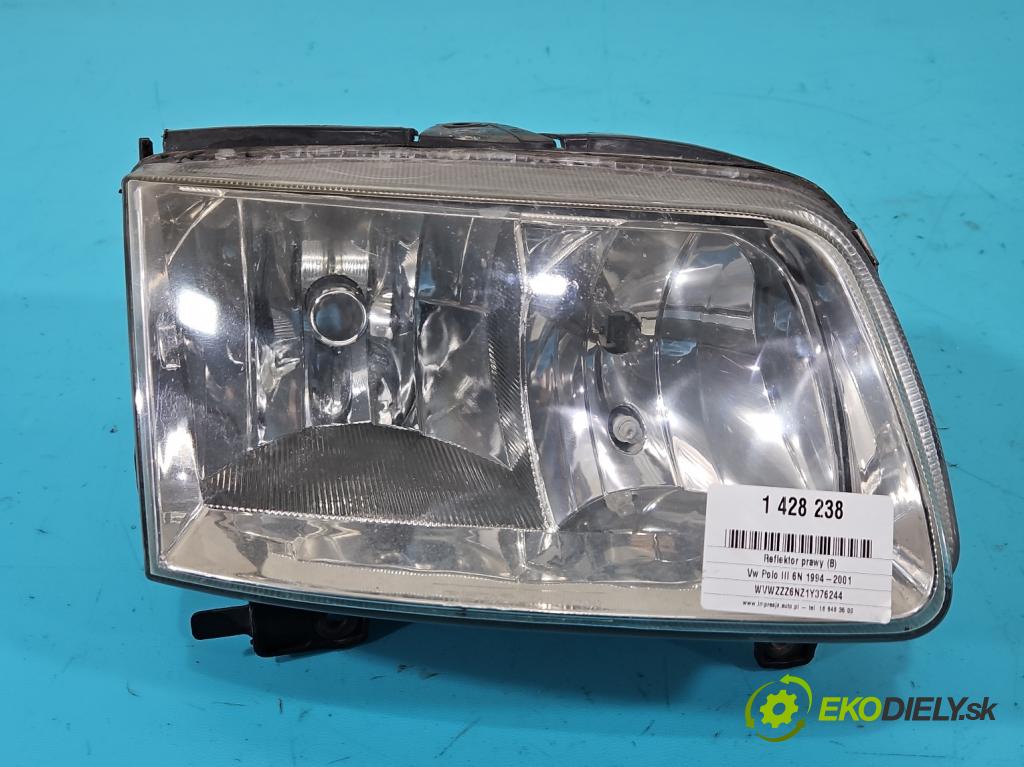Vw Polo III 6N 1994-2001 1.9 sdi 64 HP manual 47 kW 1896 cm3 5- Reflektor: pravý  (Pravé)