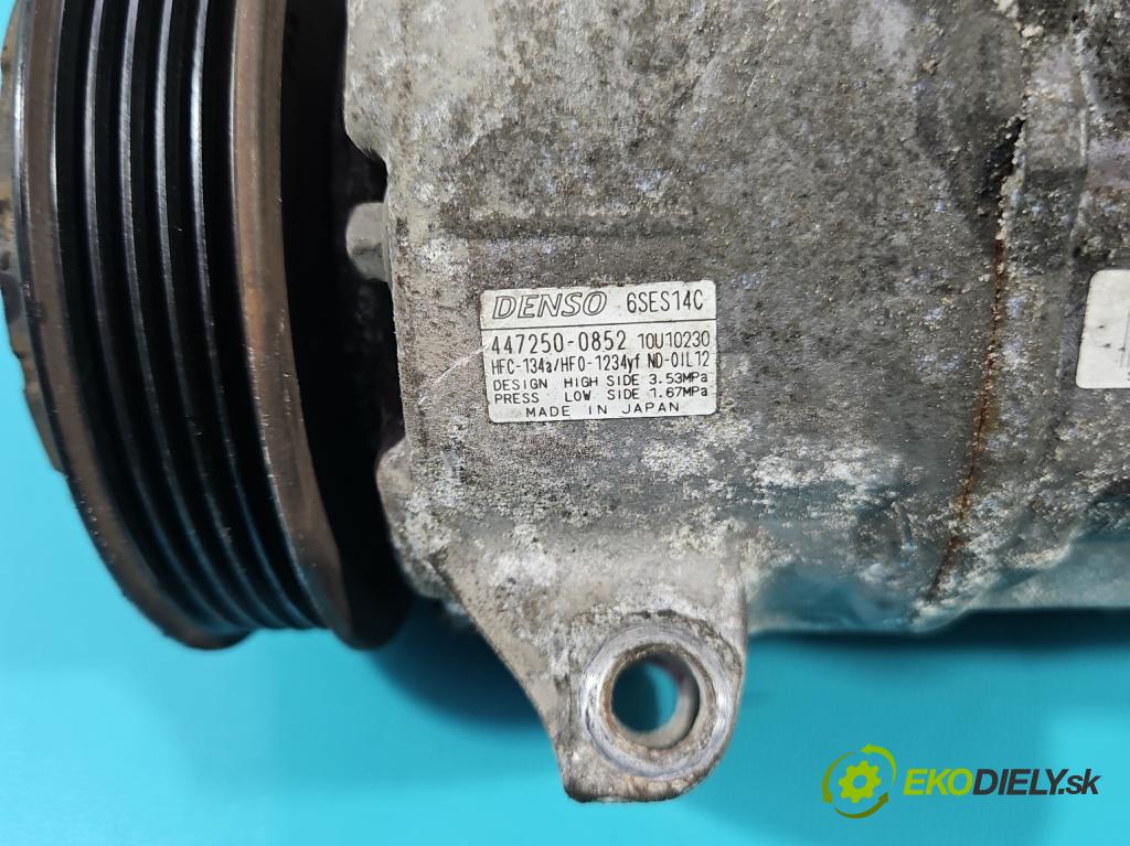 Toyota Avensis III T27 2009-2018 2.0 D4-D: 143 HP manual 105 kW 1995 cm3 5- Kompresor: klimatizácie 447250-0852 (Kompresory klimatizácie)