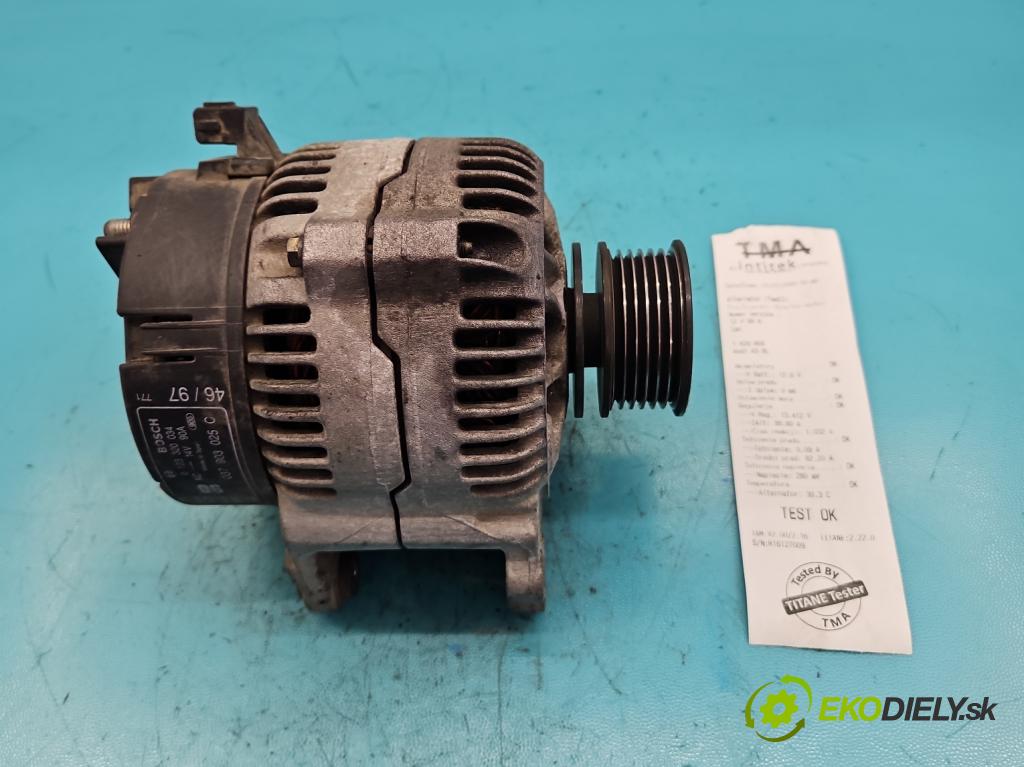 Audi A3 8L 1996-2003 1.8 20V 125 HP manual 92 kW 1781 cm3 3- Alternator 0123320034 (Alternátory)