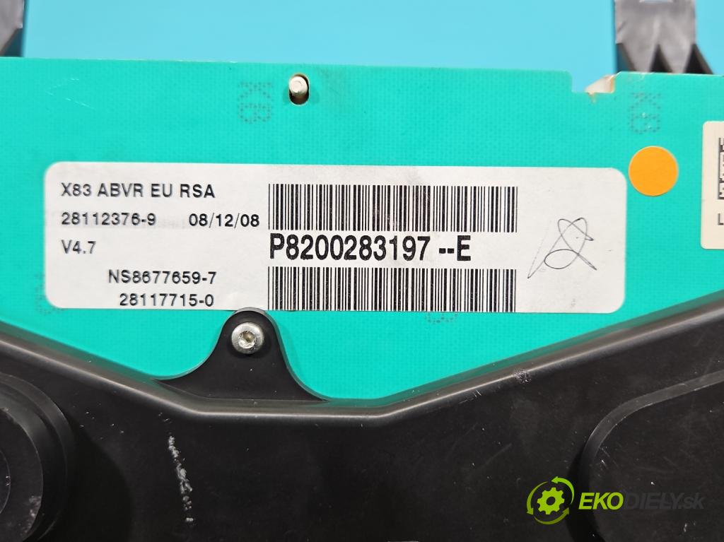 Renault Trafic II 2001-2014 2.5 dci 145 HP manual 107 kW 2464 cm3 5- prístrojovka/ budíky P8200283197-E (Prístrojové dosky, displeje)