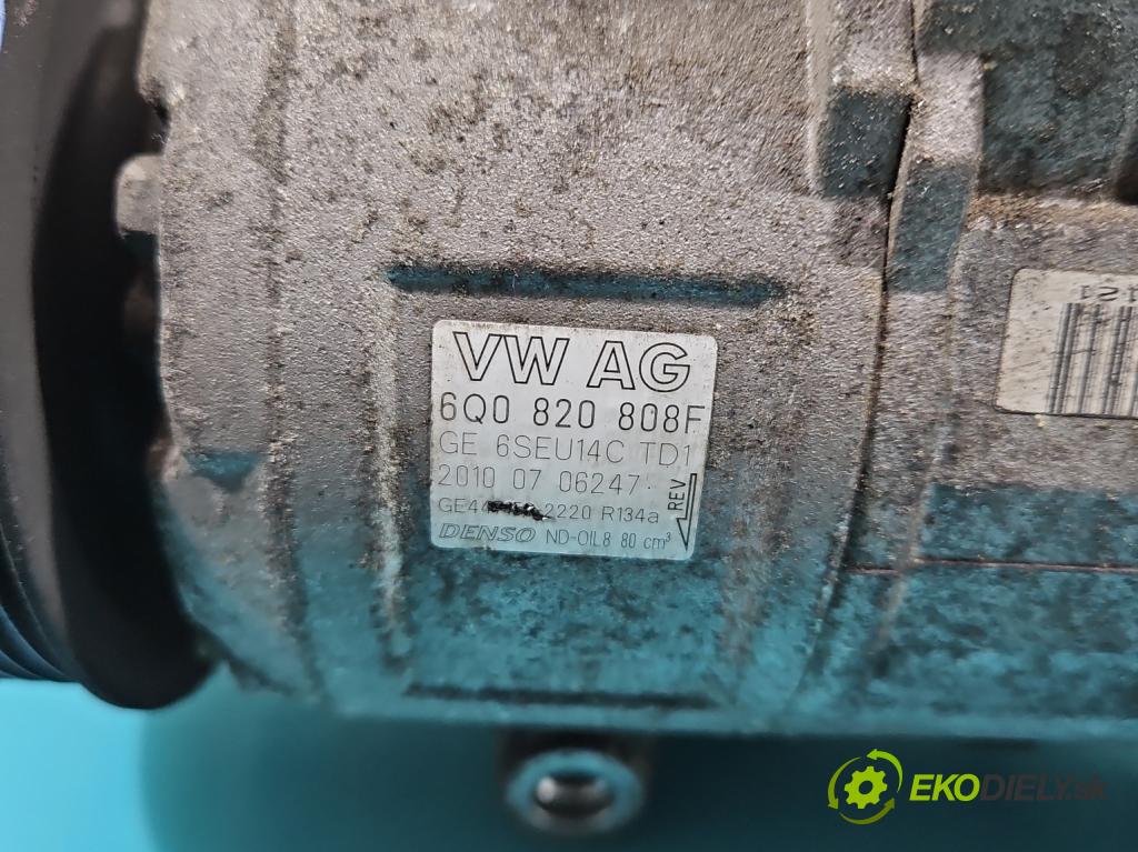 Vw Polo IV 9N 2001-2009 1.4 16v 75 HP manual 55 kW 1390 cm3 3- Kompresor: klimatizácie 6Q0820808F (Kompresory klimatizácie)