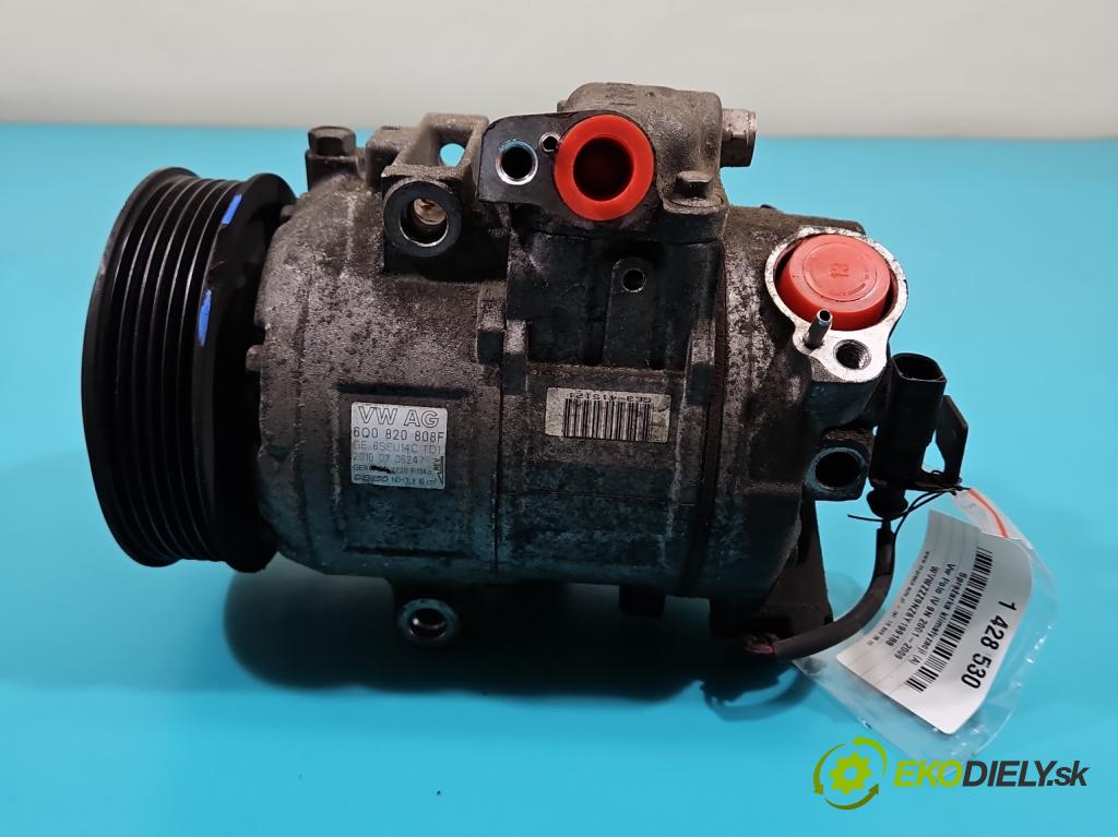 Vw Polo IV 9N 2001-2009 1.4 16v 75 HP manual 55 kW 1390 cm3 3- Kompresor: klimatizácie 6Q0820808F (Kompresory klimatizácie)
