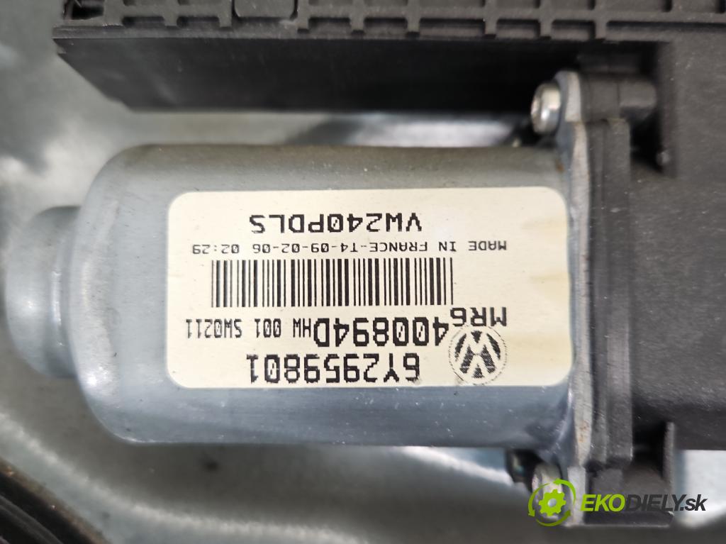 Vw Polo IV 9N 2001-2009 1.4 16v 75 hp manual 55 kW 1390 cm3 3- mechanismus stahování přední pravý 6Y2959801