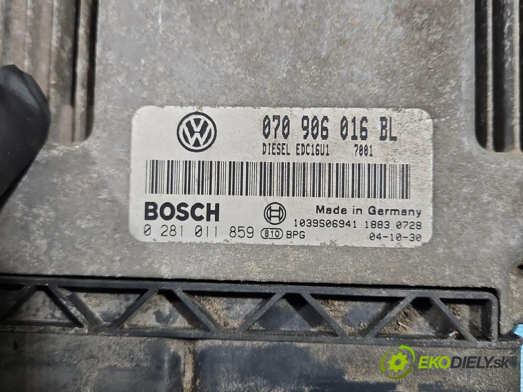 Vw Touareg I 2002-2010 2.5 tdi 174 HP automatic 128 kW 2461 cm3 5- riadiaca jednotka motora 070906016BL