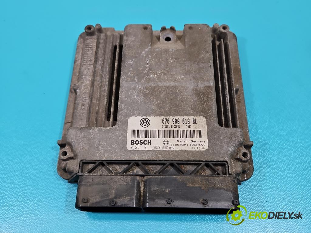 Vw Touareg I 2002-2010 2.5 tdi 174 HP automatic 128 kW 2461 cm3 5- riadiaca jednotka motora 070906016BL