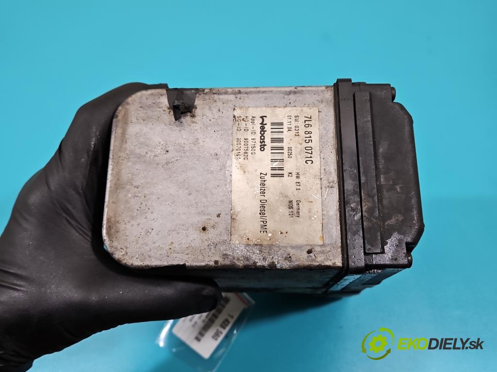 Vw Touareg I 2002-2010 2.5 tdi 174 hp automatic 128 kW 2461 cm3 5- Webasto 7L6815071C (Webasto (nezávislé topení))