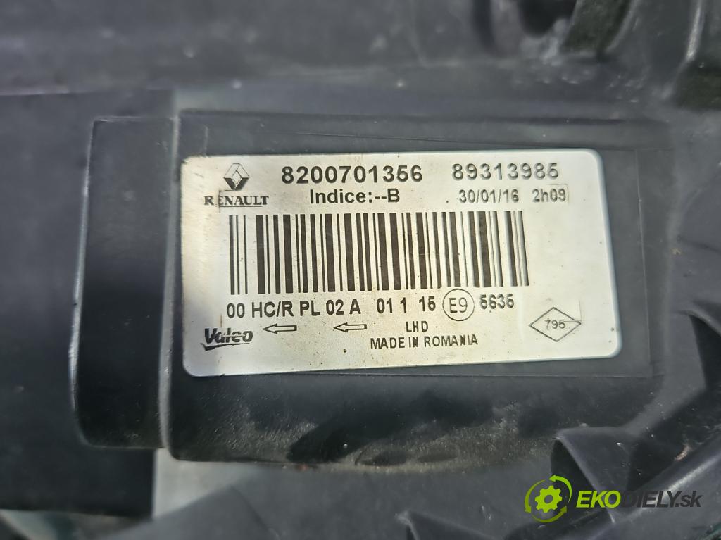 Renault Trafic II 2001-2014 2.5 dci 145 HP manual 107 kW 2464 cm3 5- Reflektor: pravý 8200701356 (Pravé)