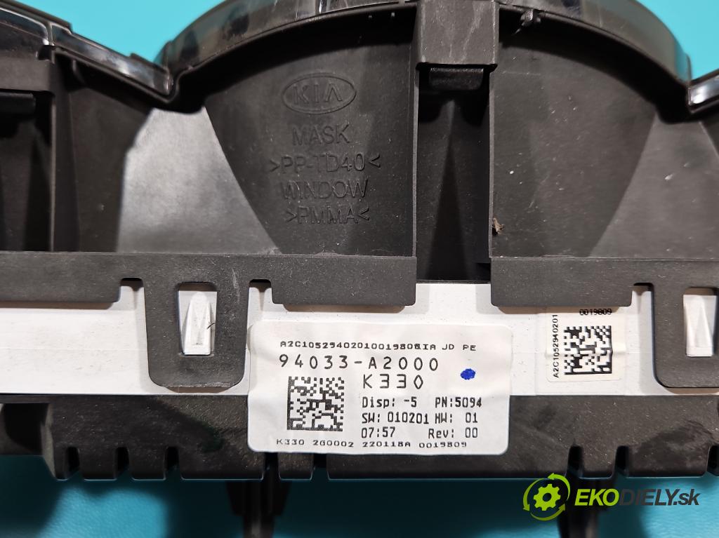 Kia Ceed II 2012-2018 1.6 GDI 135 HP manual 99 kW 1591 cm3 5- prístrojovka/ budíky 94033-A2000 (Prístrojové dosky, displeje)