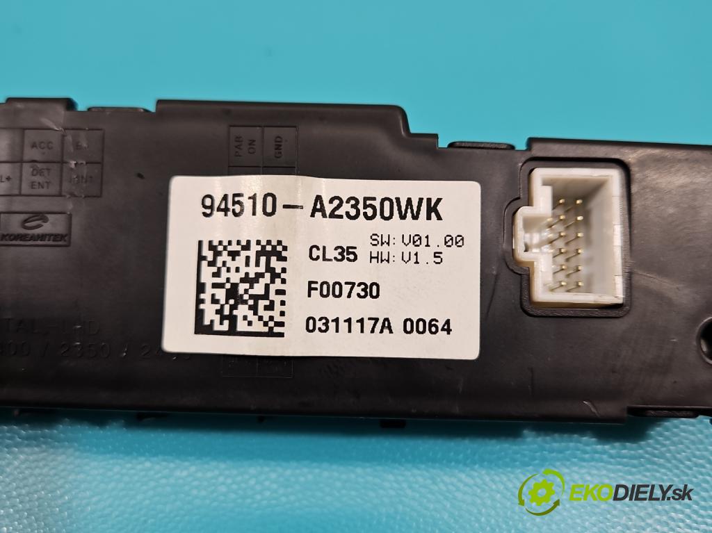 Kia Ceed II 2012-2018 1.6 GDI 135 HP manual 99 kW 1591 cm3 5- Zobrazit: 94510-A2350WK (Prístrojová doska, displej)