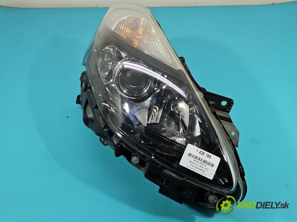 Renault Clio III 2005-2012 1,2.0 TCE: 101 HP manual 74 kW 1149 cm3 5- Reflektor: pravý 8200775878 (Pravé)