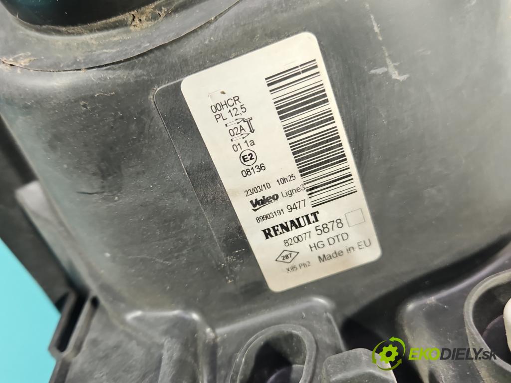 Renault Clio III 2005-2012 1,2.0 TCE: 101 HP manual 74 kW 1149 cm3 5- Reflektor: pravý 8200775878 (Pravé)