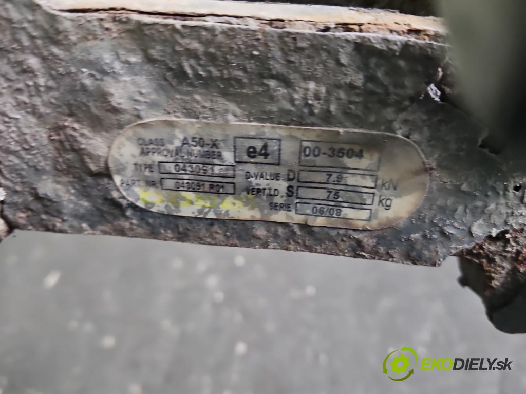 Fiat Bravo II 2007-2014 1.6 jtd 90 HP manual 66 kW 1598 cm3 5- Hák: vlečení:  (Ťažné zariadenia)