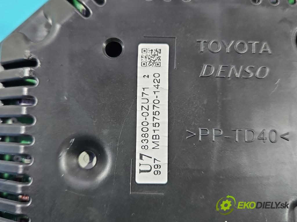 Toyota Auris II 2012-2018 1.4 D4D 90 HP manual 66 kW 1364 cm3 5- prístrojovka/ budíky 83800-0ZU71 (Prístrojové dosky, displeje)