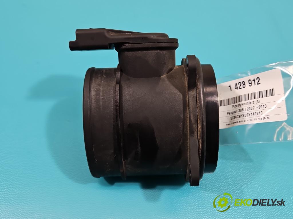 Peugeot 308 I 2007-2013 1.6 HDi 90 HP manual 66,2 kW 1560 cm3 5- průtokoměr: 9650010780 (Váhy vzduchu)