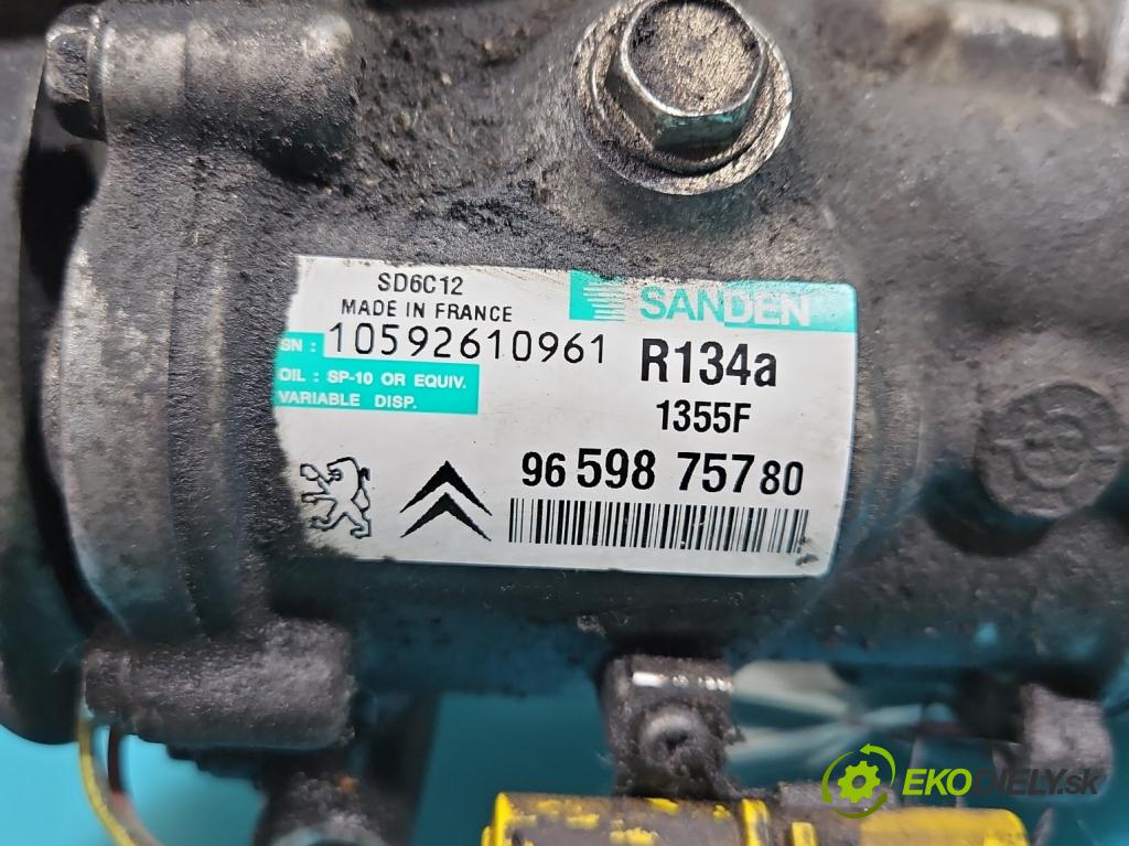 Peugeot 308 I 2007-2013 1.6 HDi 90 HP manual 66,2 kW 1560 cm3 5- Kompresor: klimatizácie 9659875780 (Kompresory klimatizácie)