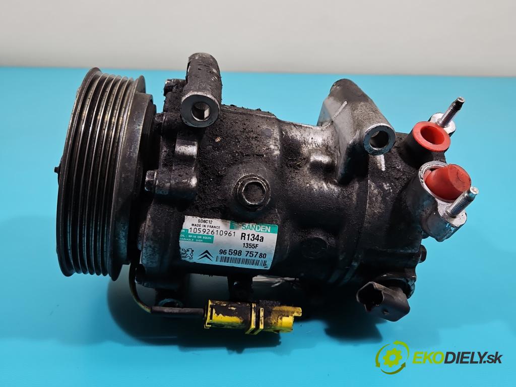 Peugeot 308 I 2007-2013 1.6 HDi 90 HP manual 66,2 kW 1560 cm3 5- Kompresor: klimatizácie 9659875780 (Kompresory klimatizácie)