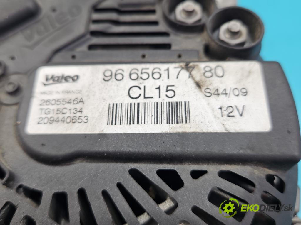 Peugeot 308 I 2007-2013 1.6 HDi 90 HP manual 66,2 kW 1560 cm3 5- Alternator 9665617780 (Alternátory)