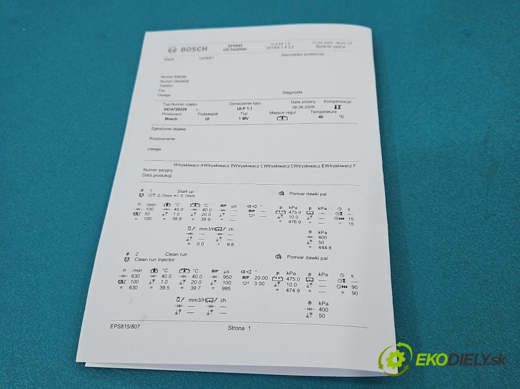 Vw Touareg I 2002-2010 2.5 tdi 174 hp automatic 128 kW 2461 cm3 5- vstřikovací čerpadlo 0414720228 (Vstřikovače)