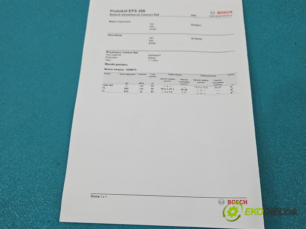 Toyota Avensis II T25 2003-2008 2.0 D4D 116 HP manual 85 kW 1995 cm3 5- vstrek 23670-0G010 (Vstrekovač paliva)