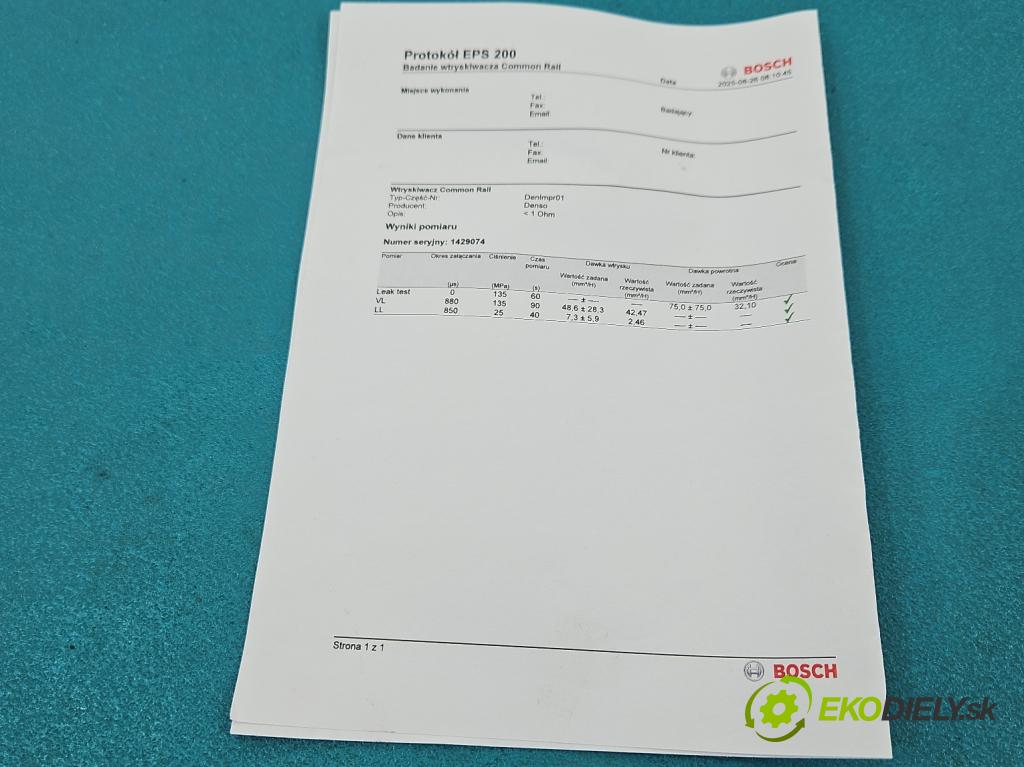 Toyota Avensis II T25 2003-2008 2.0 D4D 116 HP manual 85 kW 1995 cm3 5- vstrek 23670-0G010 (Vstrekovač paliva)