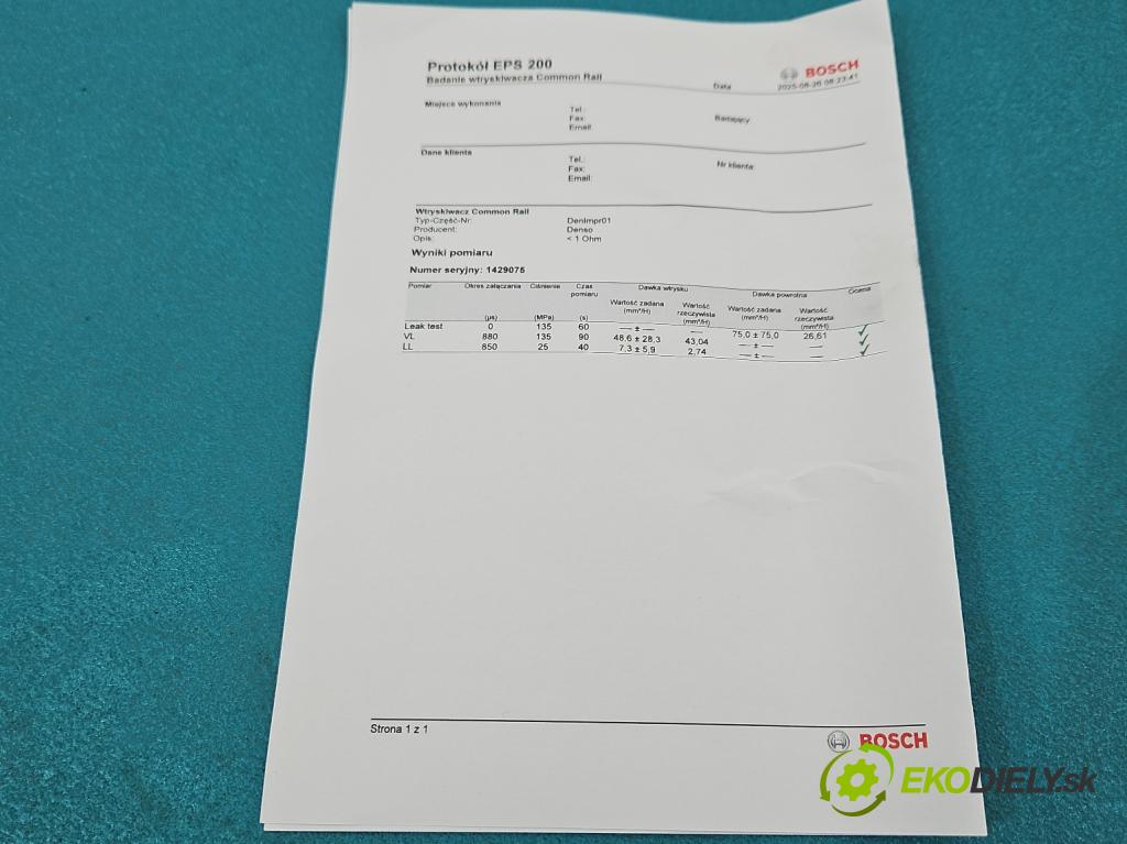 Toyota Avensis II T25 2003-2008 2.0 D4D 116 HP manual 85 kW 1995 cm3 5- vstrek 23670-0G010 (Vstrekovač paliva)