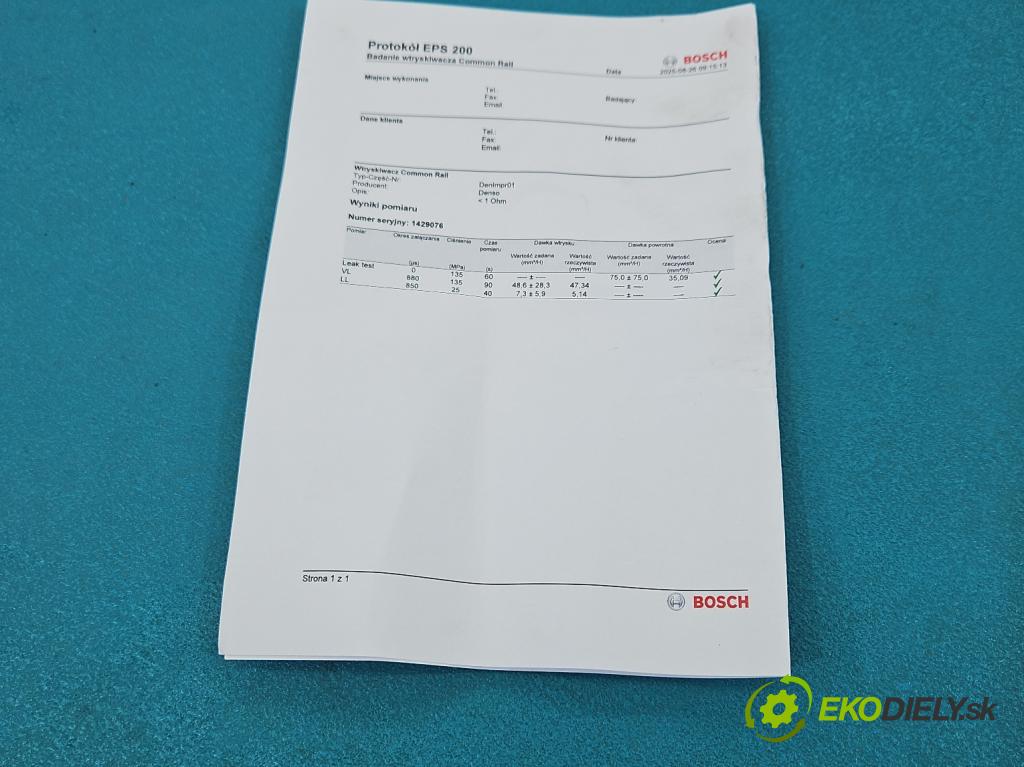 Toyota Avensis II T25 2003-2008 2.0 D4D 116 HP manual 85 kW 1995 cm3 5- vstrek 23670-0G010 (Vstrekovač paliva)