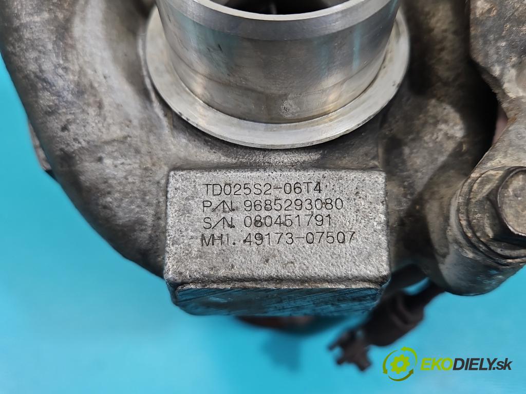 Citroen Berlingo I 1996-2008 1.6 HDi 75 hp manual 55,2 kW 1560 cm3 5- Turbodmychadlo 49173-07507 (Turbodúchadla (kompletní))